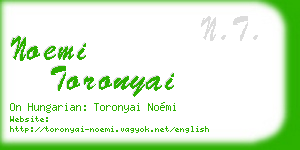 noemi toronyai business card